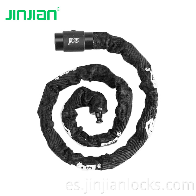 Cadera de cadena de bicicleta antirrobo de servicio pesado con cadena de bloqueo de llaves para bicicleta, motocicleta, bicicleta, puerta, puerta, valla, parrilla (6 mm de espesor